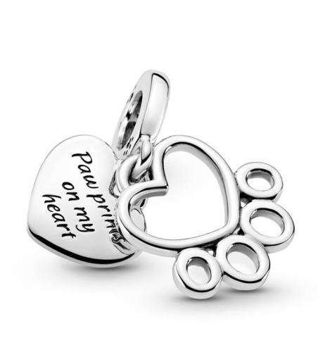 CHARM COLG. PLATA CORAZONES Y PATAS 799360C00