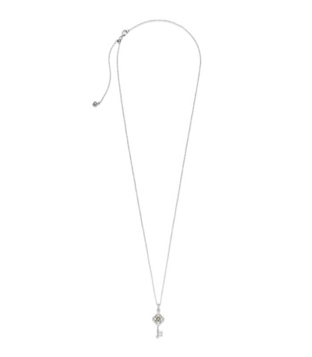 GARGANTILLA PLATA Y ORO LLAVE Y FLOR 399339C01-70