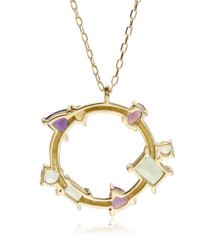 Gargantilla "Paola Stone" en Oro 18k y piedras multicolor