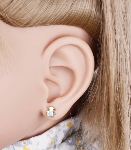 Pendientes "Blue Girl" Oro 18k