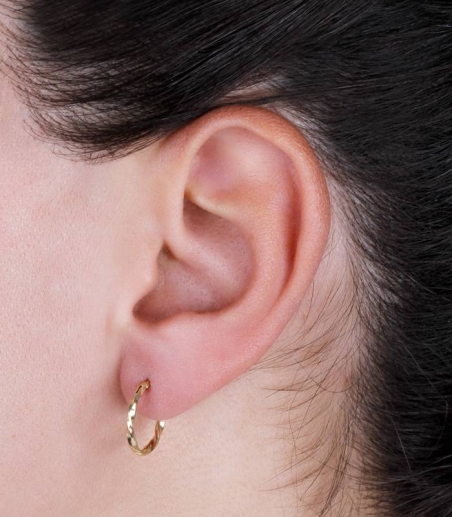 Aros Oro 18k 14mm "Rozi"