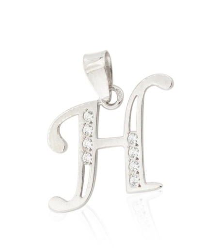 Gargantilla plata primera ley y circonitas "My letter"