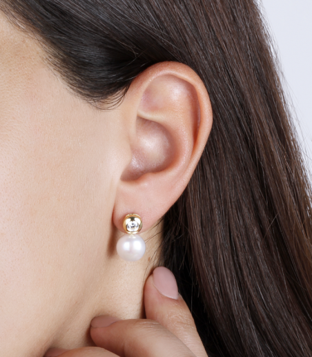 Pendientes Oro y Perlas