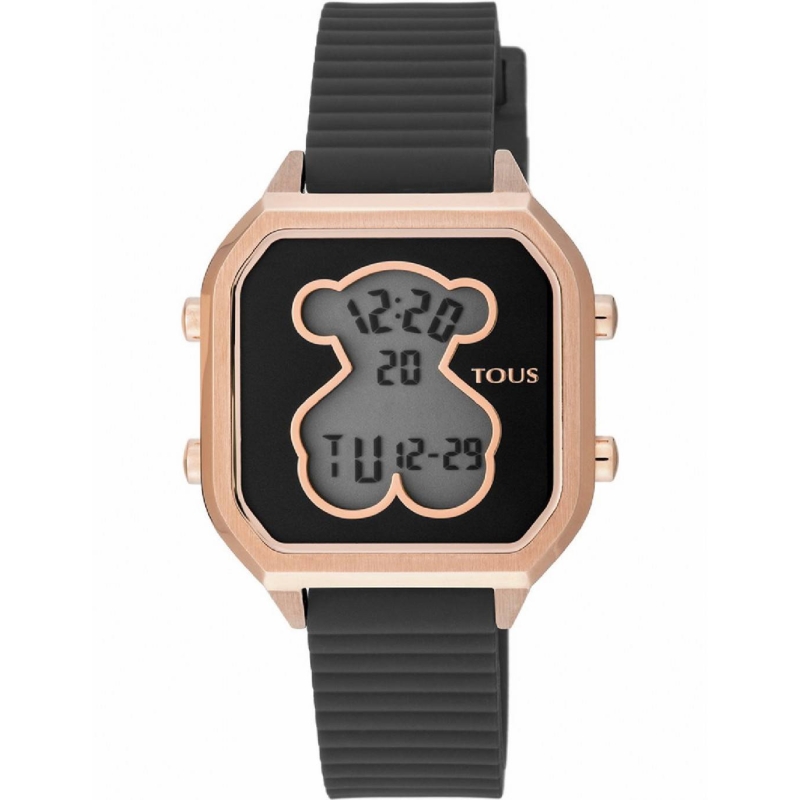 RELOJ TOUS D- BEAR TEEN SQUARE IPRG SILICONA NEGRA 100350400