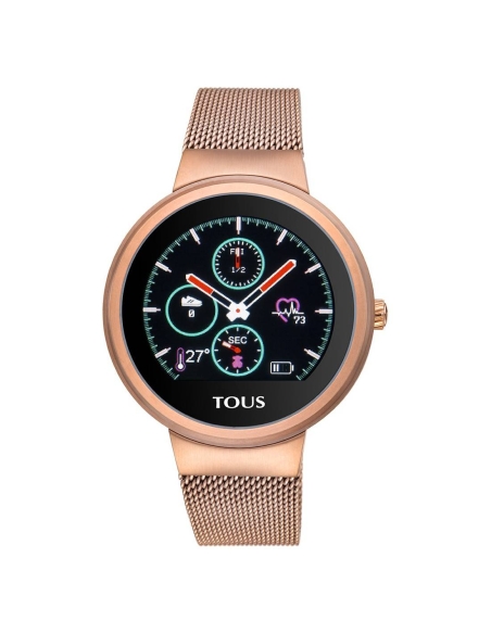 Reloj Tous activity Rond Touch de acero IP rosado  000351650