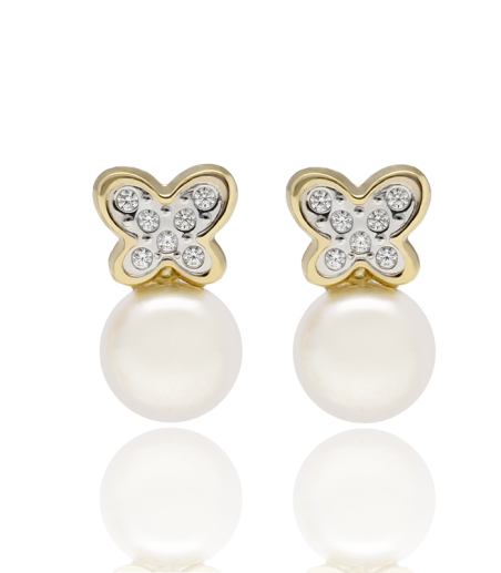 Pendientes oro mariposa