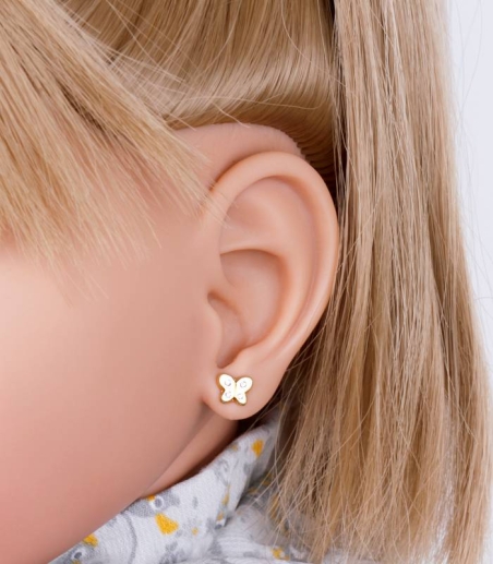 PENDIENTES "CAROLINA" MARIPOSAS ORO 18K