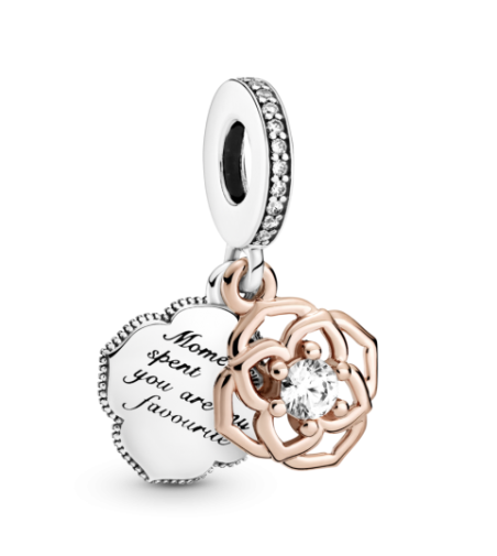 Charm Colgante Pandora Rose y Plata bicolor 789373C01