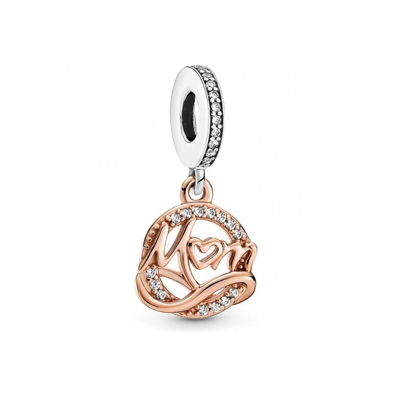 Charm colgante Pandora circonitas y MOM en rose 789374C01