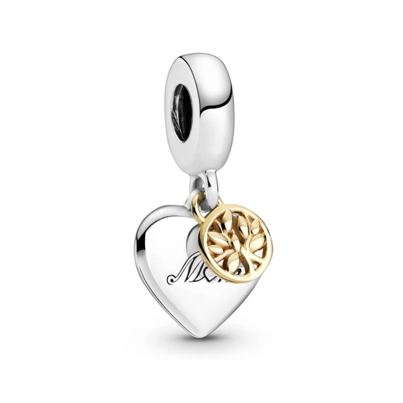 Charm colgante Pandora corazón con árbol de la vida en oro 799366C00