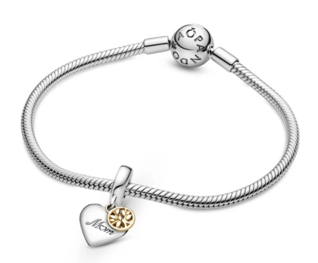 Charm colgante Pandora corazón con árbol de la vida en oro 799366C00