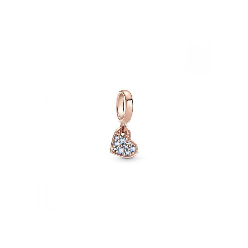 Charm Pandora Corazón colección rose y circonitas azules 789404C01