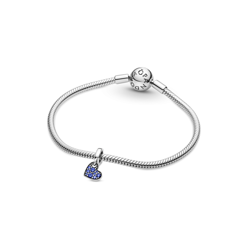 Charm Pandora Colgante plata Corazón Azul Estelar Pavé 799404C01