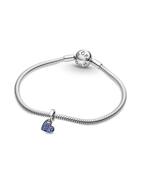 Charm Pandora Colgante plata Corazón Azul Estelar Pavé 799404C01