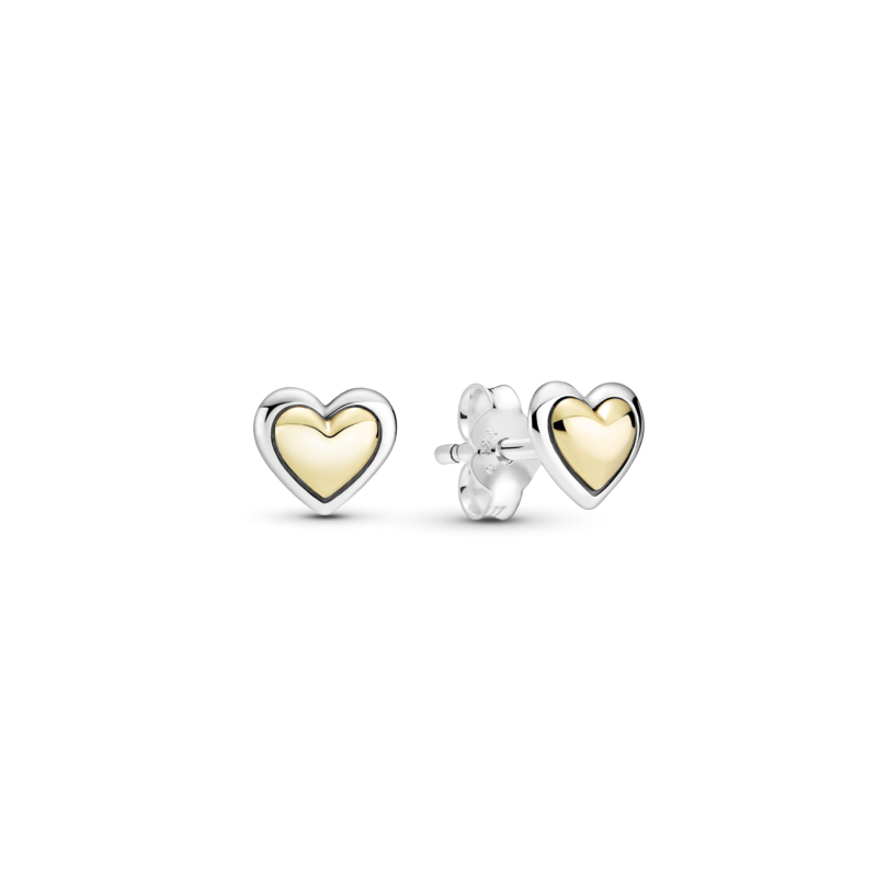 Pendientes Pandora Corazón Cúpula Dorada 299389C00