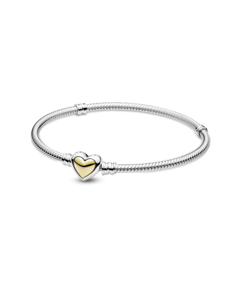 Pulsera Pandora Corazón Cúpula Dorada 599380C00