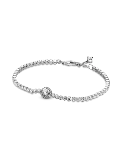 detalles gatear Incesante Pulsera Pandora plata Tennis Halo Brillante 599416C01