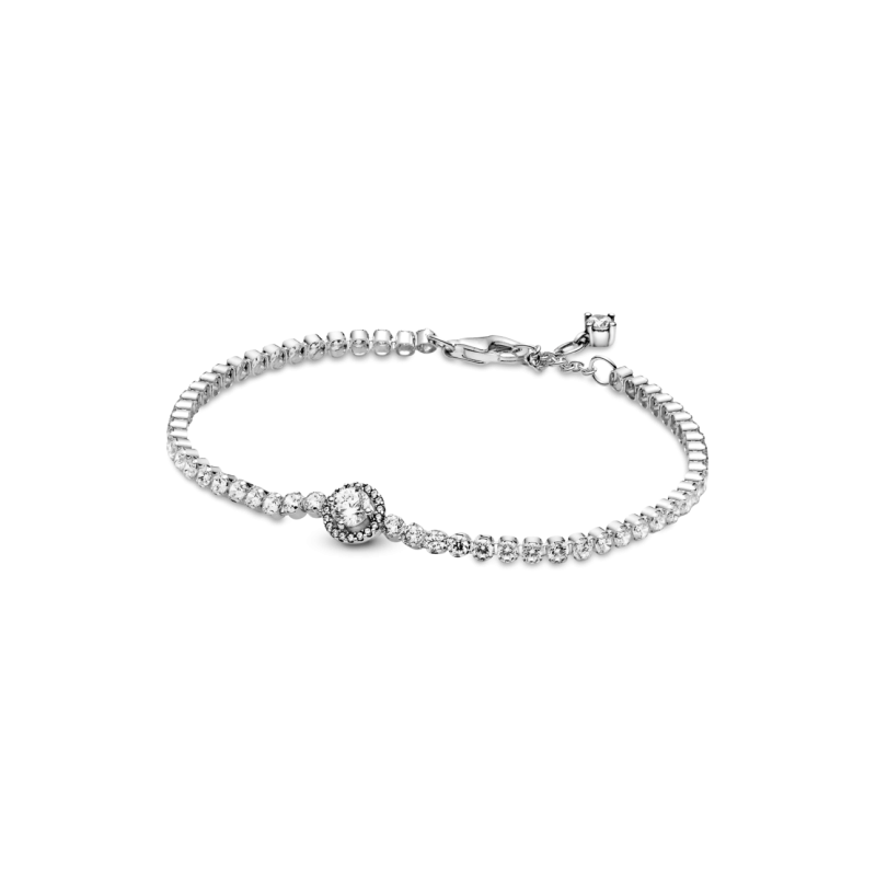 Pulsera Pandora plata Tennis Halo Brillante 599416C01