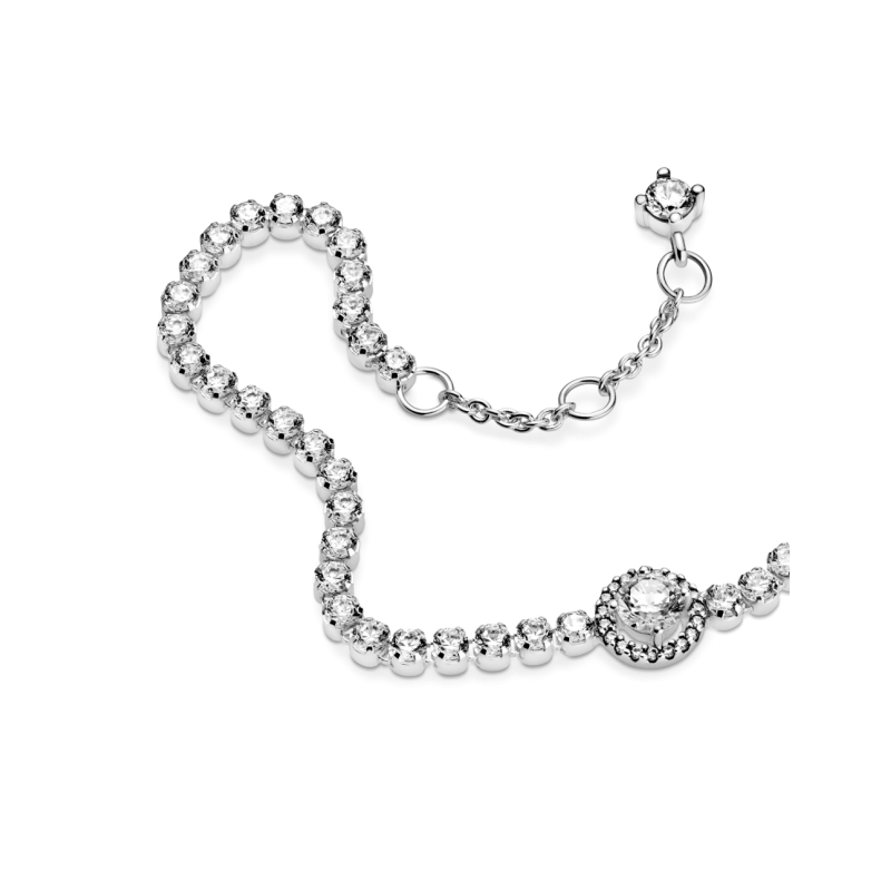 Pulsera De Plata De Primera Calidad Con Diamantes Y Circonitas Cúbicas