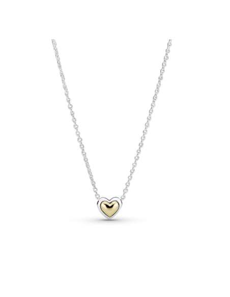 Collar Pandora Corazón Cúpula Dorada 399399C00-45