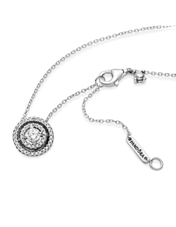 Collar Pandora plata Doble Halo Brillante 399414C01