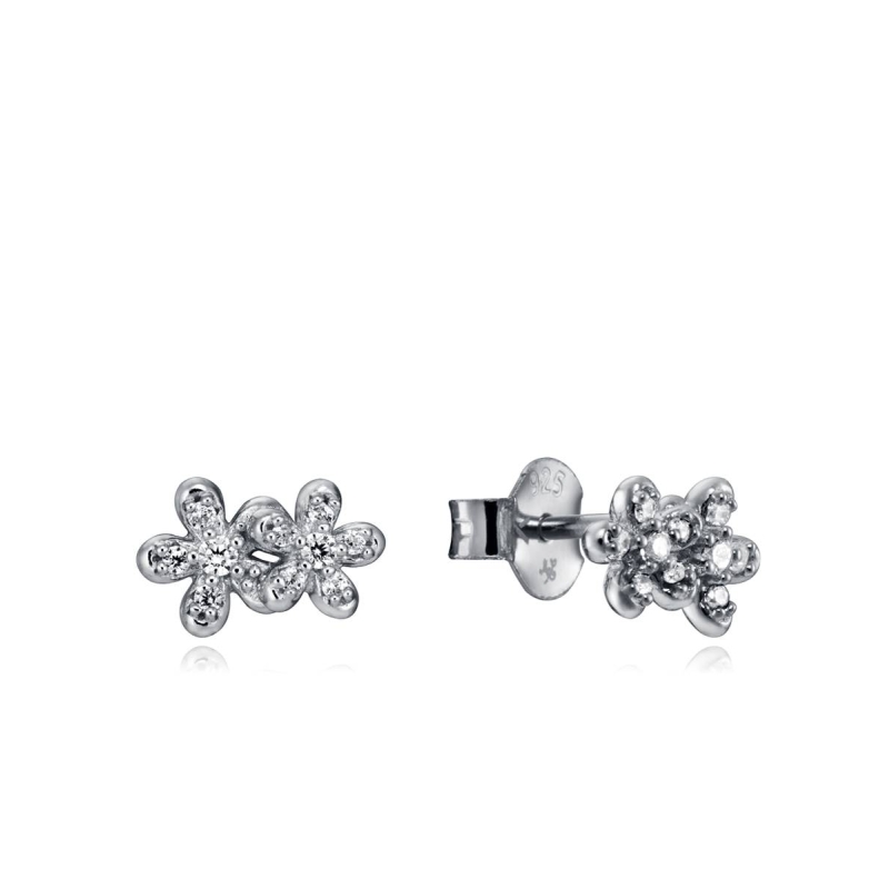 PENDIENTES VICEROY CON DOBLE FLOR Y CIRCONITAS 61073E000-38