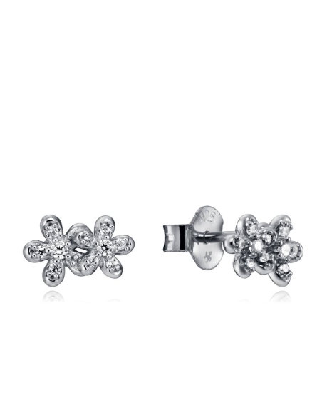 PENDIENTES VICEROY CON DOBLE FLOR Y CIRCONITAS 61073E000-38