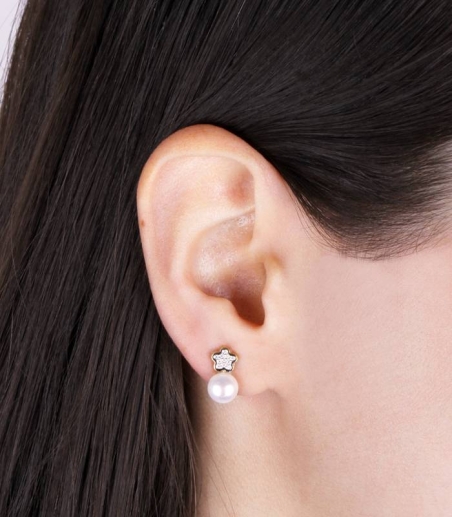 Pendientes Oro 18k perlas cultivadas "Camila"