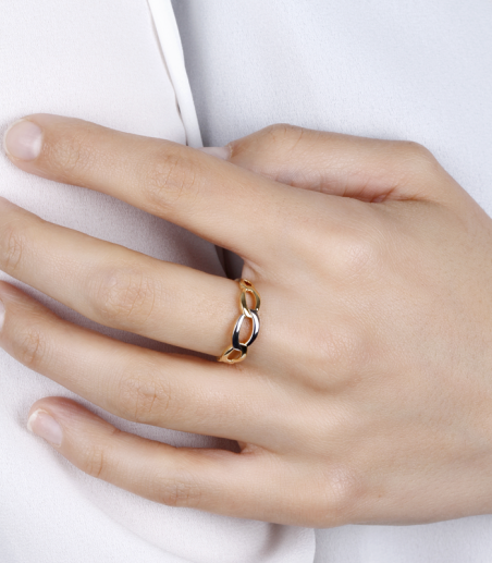 ANILLO "CHAIN" ORO 18K