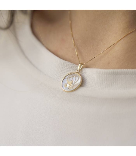 Medalla Oro 18k y nácar "Altea"