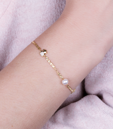 Pulsera Oro 18k y Perlas cultivadas "Amanda"