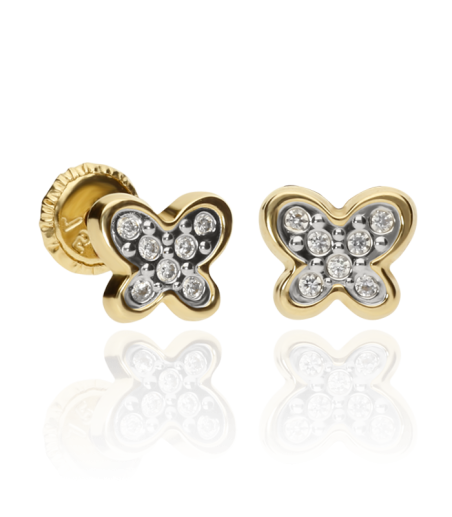 Pendientes Oro Mariposas