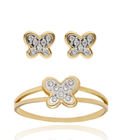 Pendientes Oro Mariposas