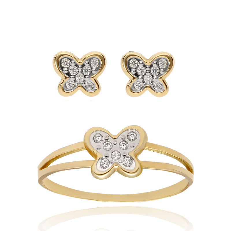 Pendientes Oro Mariposas