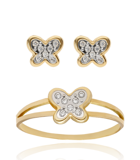 Pendientes Oro Mariposas