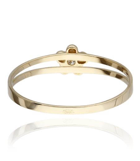 Anillo Oro 18k perlas y diamantes 0.015cts "Amiens"