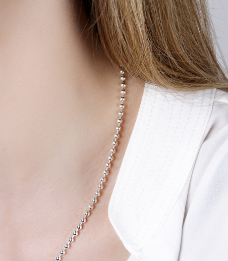 Cadena plata de ley 45 cm "Musty"