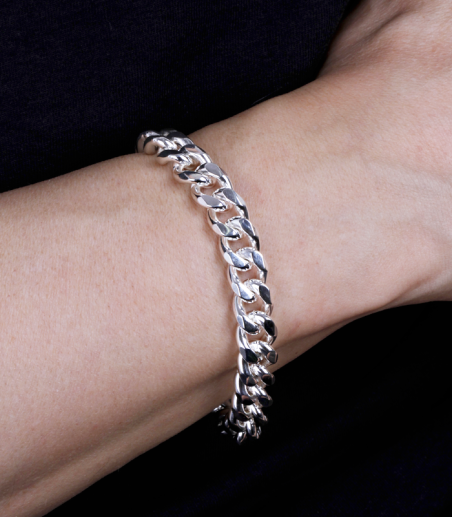 Pulsera Plata primera ley 20cm "Mika"