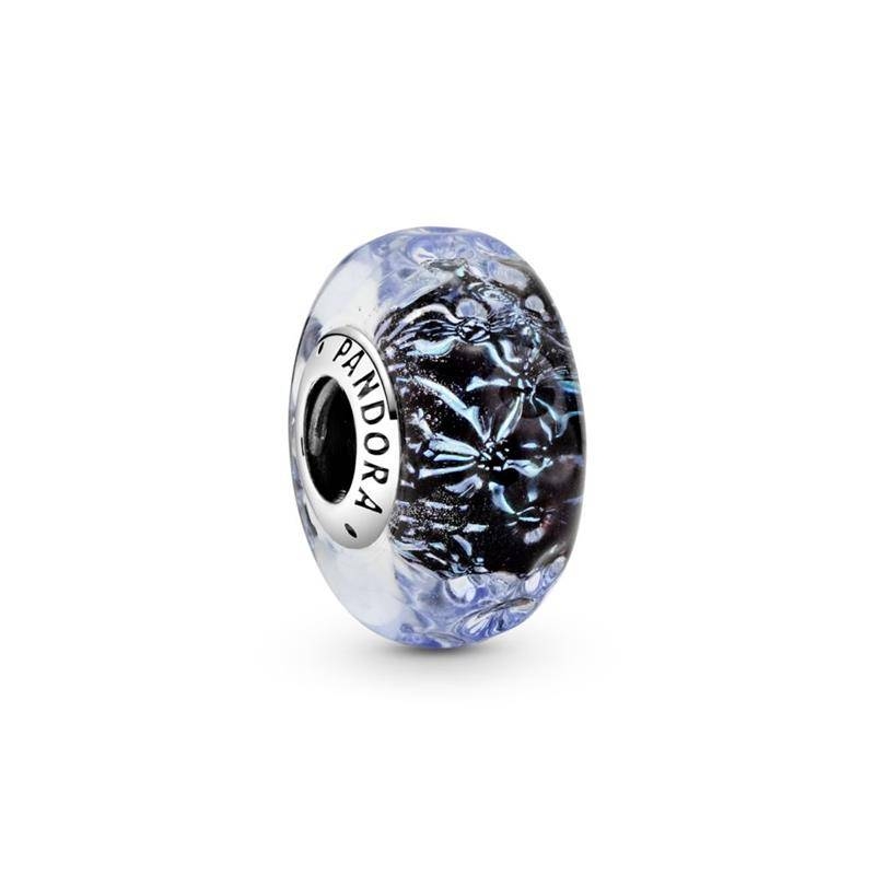 CHARM PLATA CRISTAL MURANO AZUL OSCURO 798938C00 CHARM PLATA CRISTAL MURANO AZUL OSCURO 798938C00