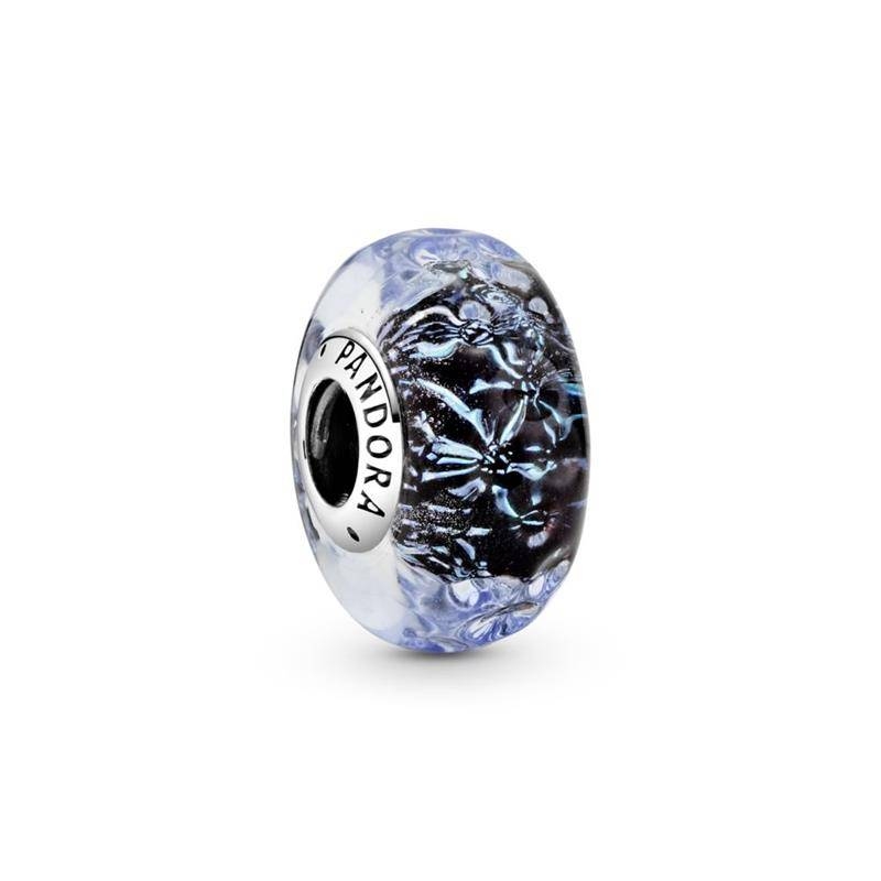 CHARM PLATA CRISTAL MURANO AZUL OSCURO 798938C00