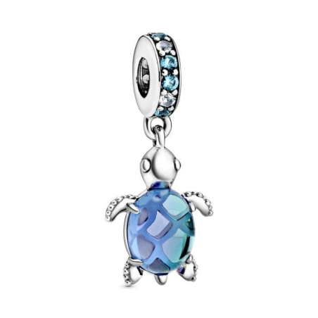 CHARM COLGANTE PLATA TORTUGA CRISTAL AZUL 798939C01