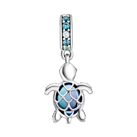 CHARM COLGANTE PLATA TORTUGA CRISTAL AZUL 798939C01