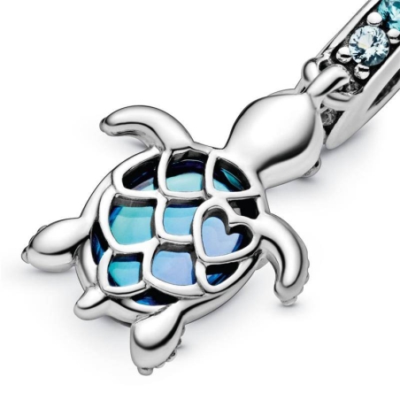 CHARM COLGANTE PLATA TORTUGA CRISTAL AZUL 798939C01