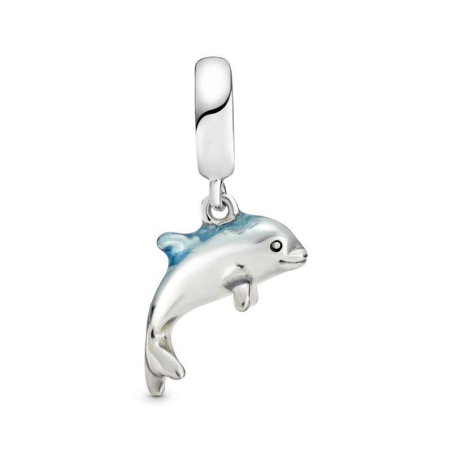 CHARM PLATA COLGANTE DELFIN ESMALTE AZUL 798947C01