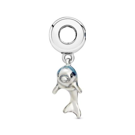 CHARM PLATA COLGANTE DELFIN ESMALTE AZUL 798947C01