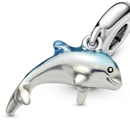 CHARM PLATA COLGANTE DELFIN ESMALTE AZUL 798947C01