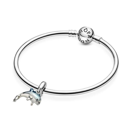 CHARM PLATA COLGANTE DELFIN ESMALTE AZUL 798947C01