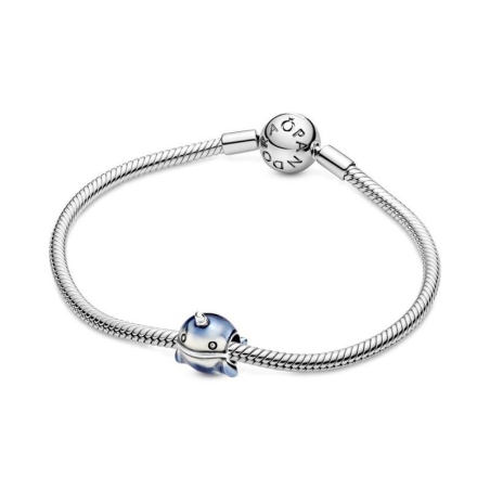 CHARM PLATA NARVAL ESMALTE AZUL 798965C01