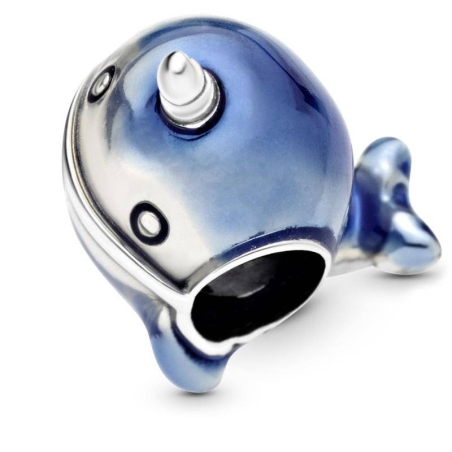 CHARM PLATA NARVAL ESMALTE AZUL 798965C01