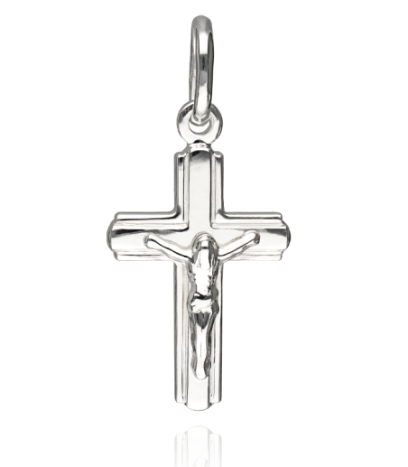 COLGANTE PLATA CUZ CRISTO 18X13MM